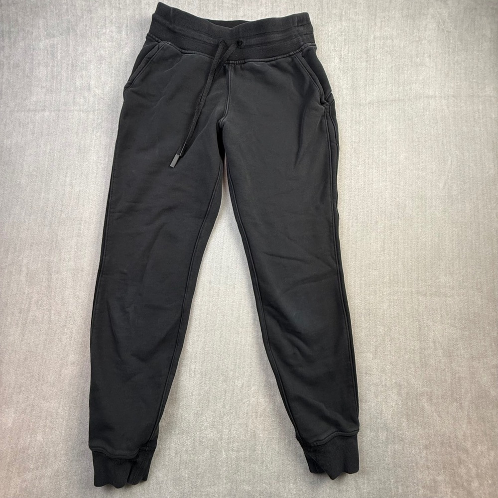 Lululemon Scuba High-Rise Jogger Black Cotton French Terry Sweatpants Size 4